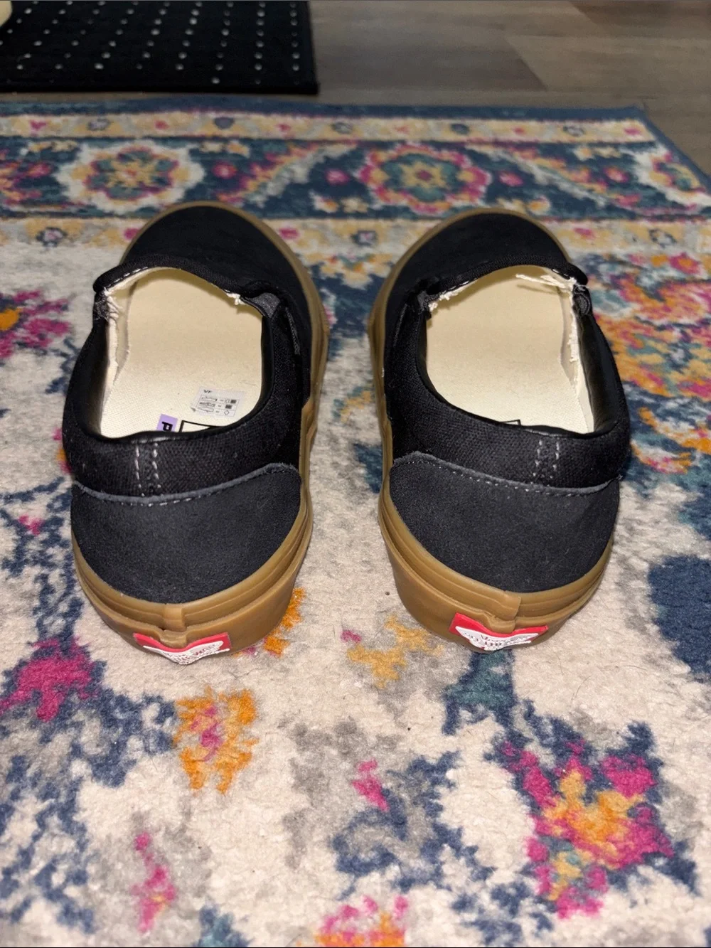 Vans Classic Slip-On in Black suede with Gum Sole
